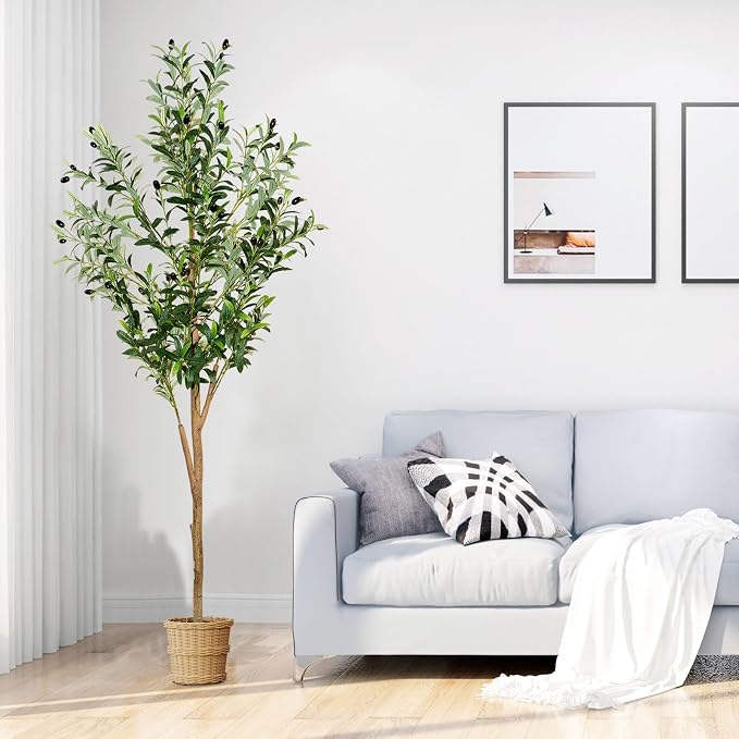 6ft Faux Olive Tree, Artificial Olive Tree Indoor, High Imitation Silk Plant - Image 7