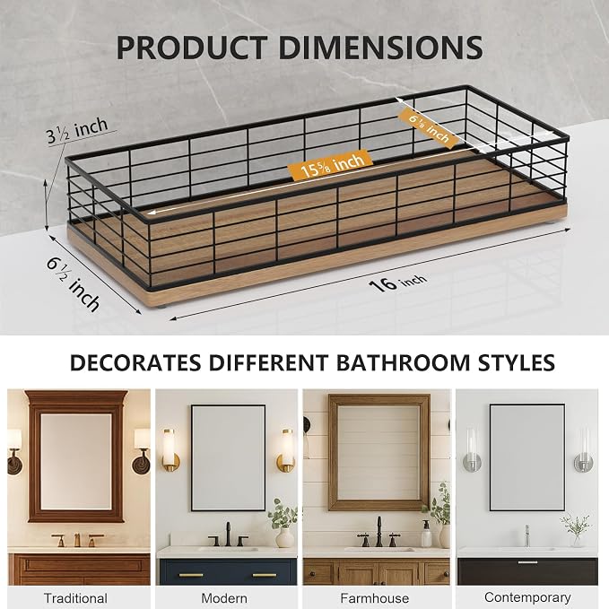 Toilet Paper Storage Basket, Narrow Bathroom Countertop Organizer - Image 6