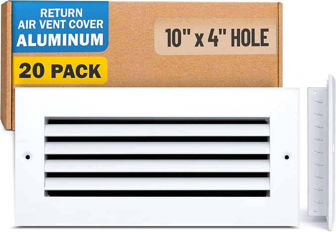 Fits 10x4 Hole | Aluminum Return Air Grille by Handua | Vent Cover Grill by Handua