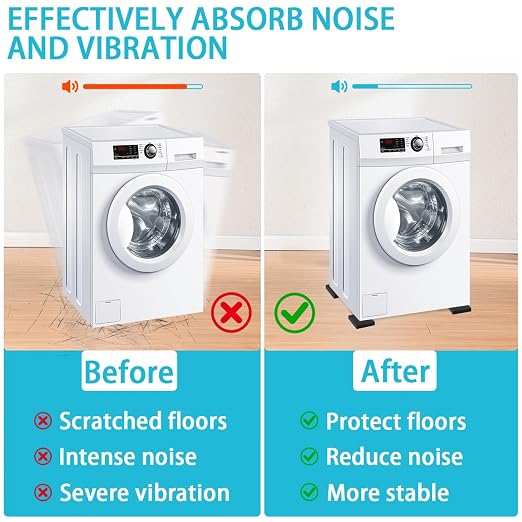 SenseYo 12 Pack Anti Vibration Pads 4" x 4" x 0.8" Mechanical Vibration - Image 5