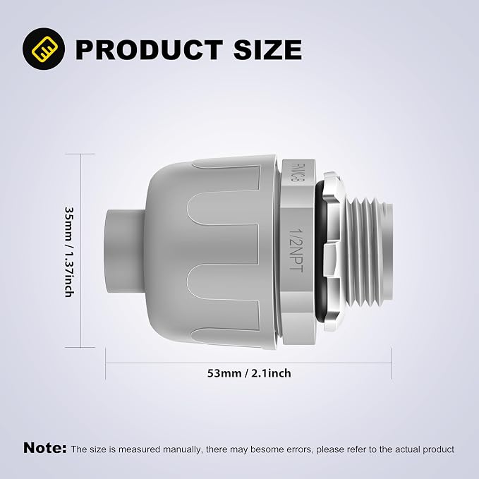 30 PCS 1/2" Liquid Tight Connector NPT Non-Metallic - Image 2