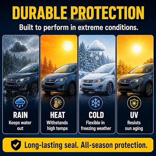 RTV Silicone Adhesive Sealant, Windshield Edge, Headlight Housing, Plastic and - Image 7