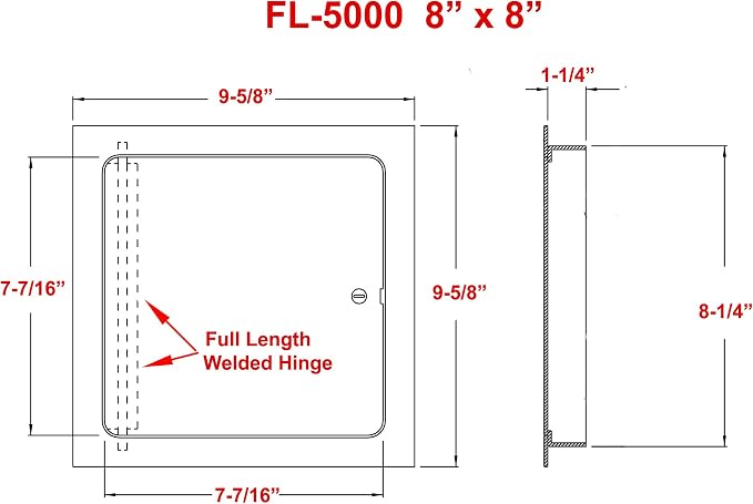 Premier Flush Access Panel, 5000 Series, Screwdriver Latch - Image 3