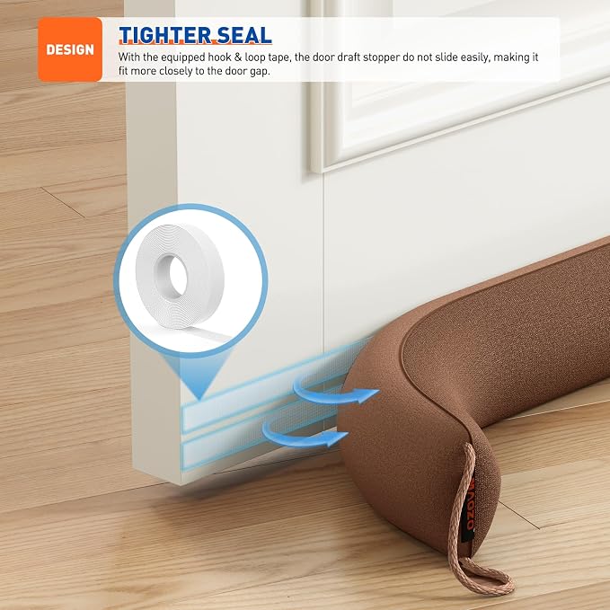 MAGZO Under Door Draft Stopper 36 Inches, Washable Under Door Gap Filler - Image 6