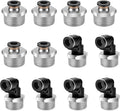 CNAODUN 12 Pcs Push to Connect Fittings 1/4 Inch Tube OD x 1/2 Inch NPT Thread by CNAODUN