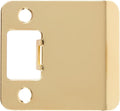 Round Corner Extended Lip Strike Plate, 2-1/4" x 2", Polished Brass by StoneHarborHardware