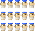 15Pcs 1/4" Tube OD x 1/4NPT Male Push to Connect Fittings by ROZESAZZ