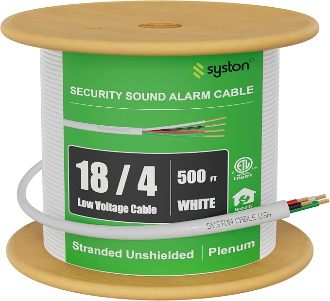 SYSTON 18/4 Fire Security Burglar Station Sound Alarm Control Cable Wire by SystonCableTechnology