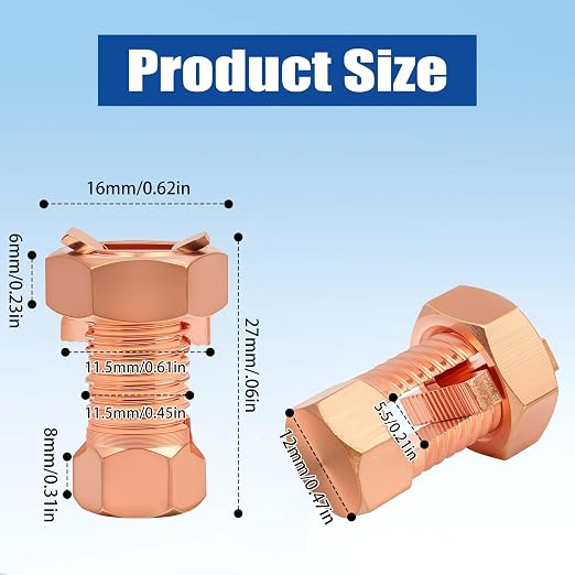 20 Pack Split Bolt Connectors for Electric Fence & Ground Wire, Brass | - Image 2
