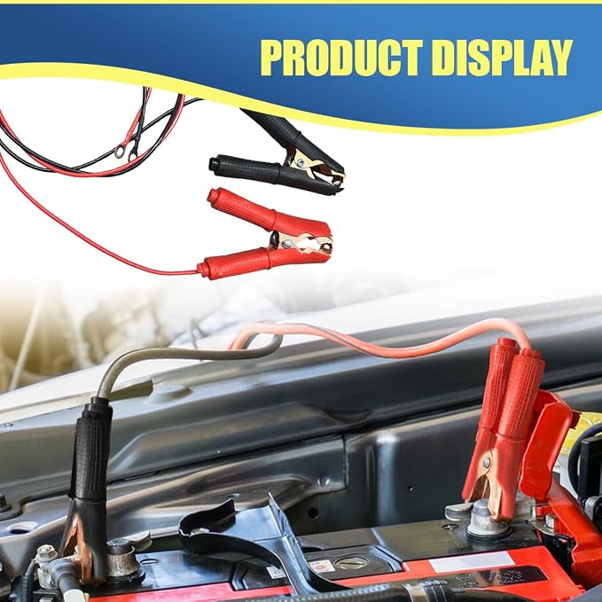 Craedli 2PCS 30A Alligator Clips Booster Jumper Cable, 3.3FT 13 AWG Battery - Image 6
