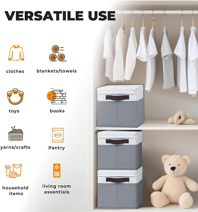 8 Pack Closet Storage Bins - Image 6