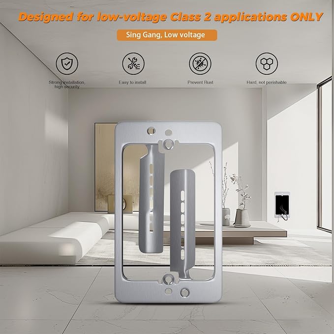 15 Pcs Low Voltage Mounting Bracket 1 Gang, Single Gang Drywall Brackets | Low - Image 5