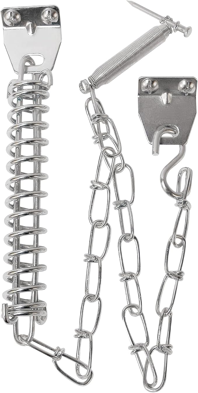 Prime-Line K 5026 Storm Door Protector Chain & Spring, Aluminum Finish by Prime-Line