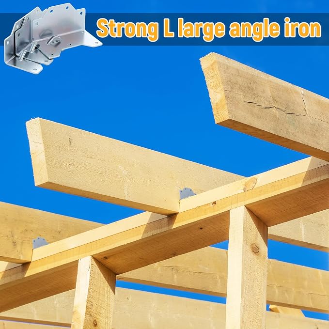 25pcs Galvanized Framing Angle Brackets - Image 4