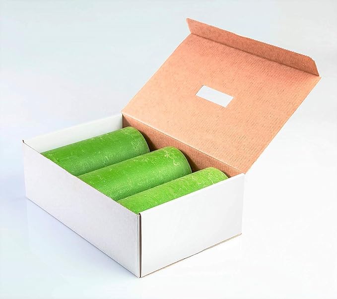 Set of 3 Pillar Candles 3" x 6" Unscented Handpoured Weddings, Home Decoration - Image 8