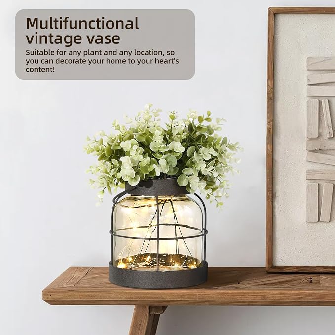 Dnnnii Vintage Glass Farmhouse Vase - Image 6