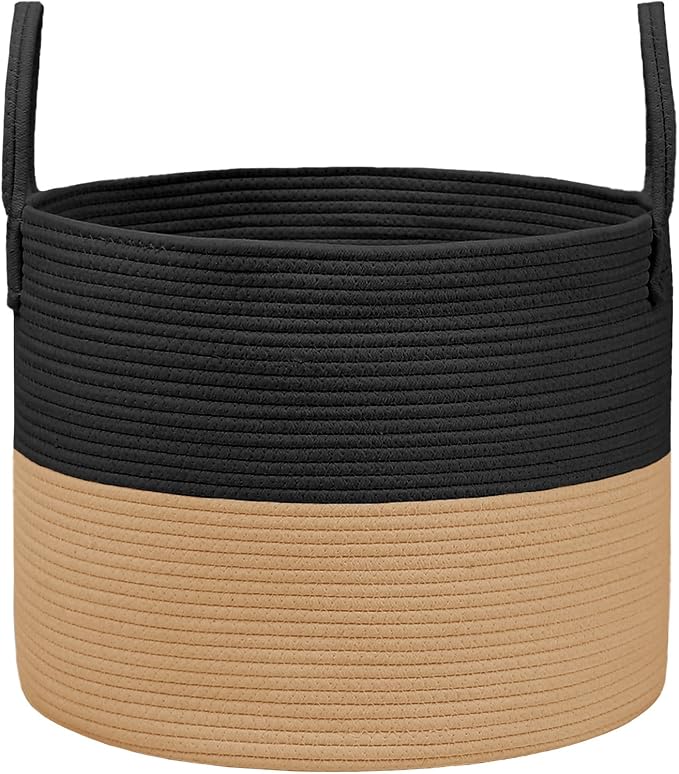JMvicyroam 115L Extra Large Machine Washable Cotton Rope Blanket Basket | by JMvicyroam