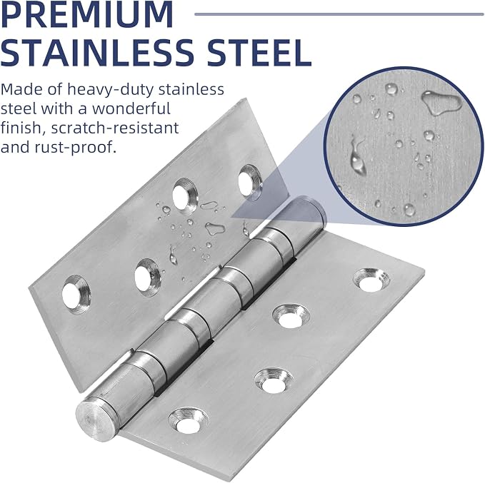 6 Pack Ball Bearing Door Hinges - Image 3