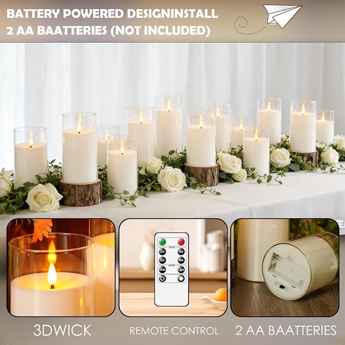 kakoya Flickering Flameless Candles Battery Operated - Image 2
