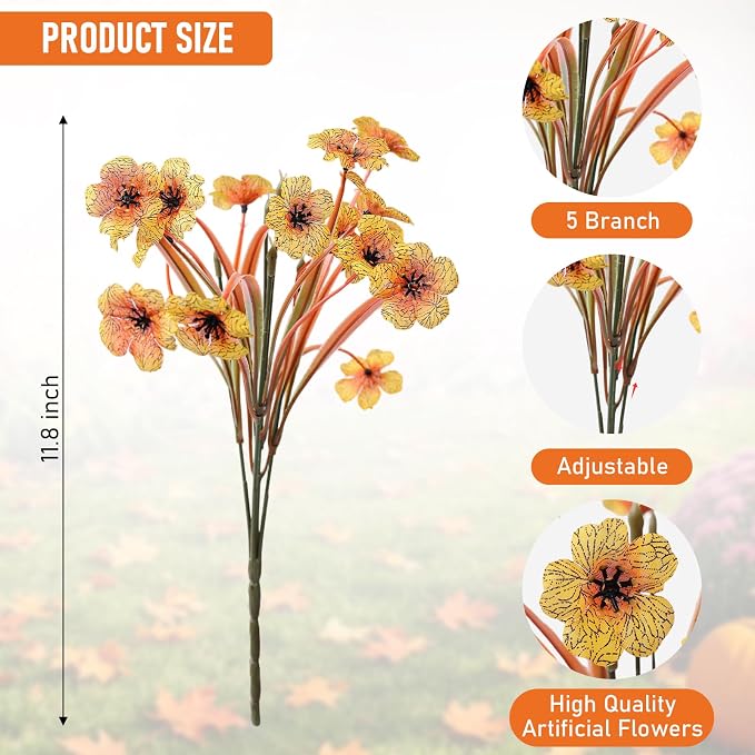 22 Pack Artificial Fall Flowers Mums - Image 8
