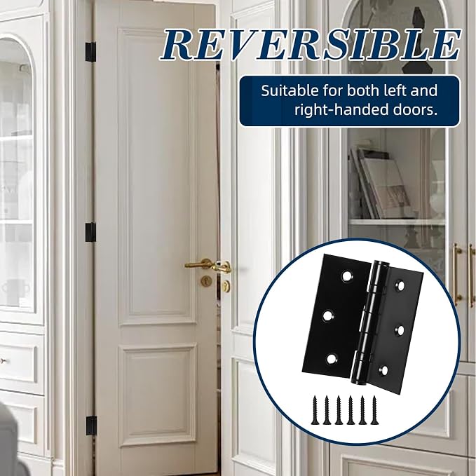 6 Pack 3.5 Inch x 3.5 Inch Door Hinges - Image 4