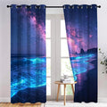 Fluorescent Beach Curtains 2 Panels by Unknown