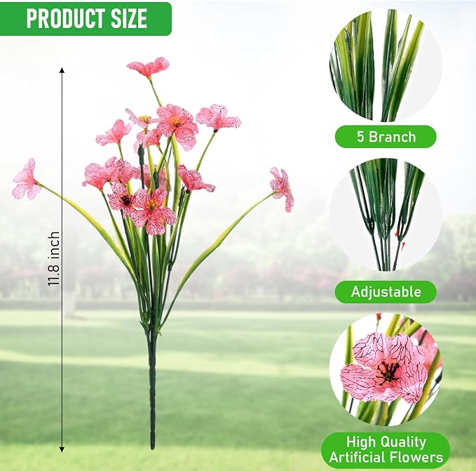 Powbrace 22 Pack Artificial Flowers - Image 8