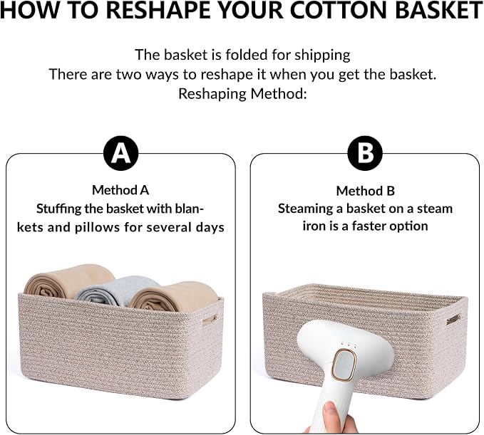 MiniArk Large Storage Baskets for Shelves, Baby Nursery, Toy Baskets Box - Image 7