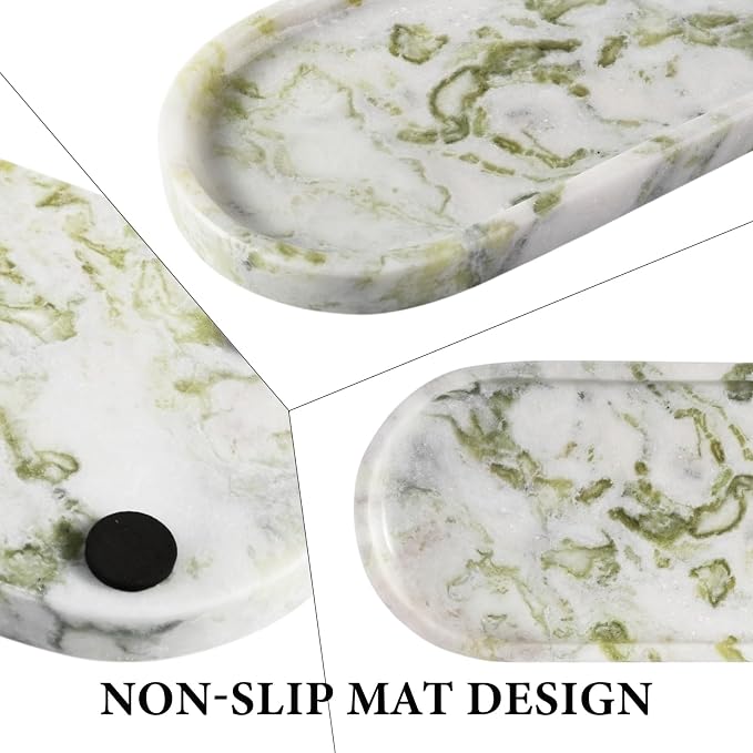 Marble Vanity Tray for Bathroom Countertop, Stone Jewelry Dish Stone Trays for - Image 4