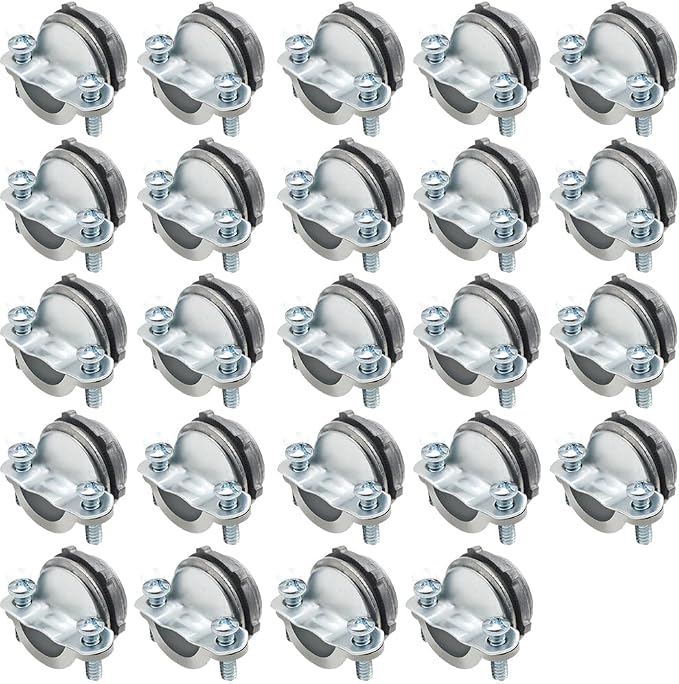 MAKERELE 24-Pack 1/2 Inch Romex Clamp Type Cable Connectors | Zinc Die-cast by MAKERELE