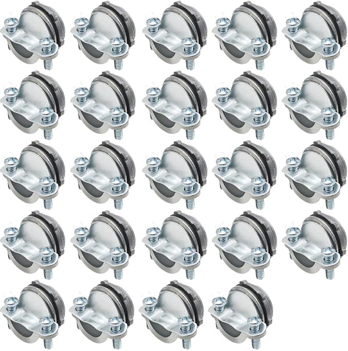 MAKERELE 24-Pack 3/4 Inch Clamp Type Cable Connectors by MAKERELE