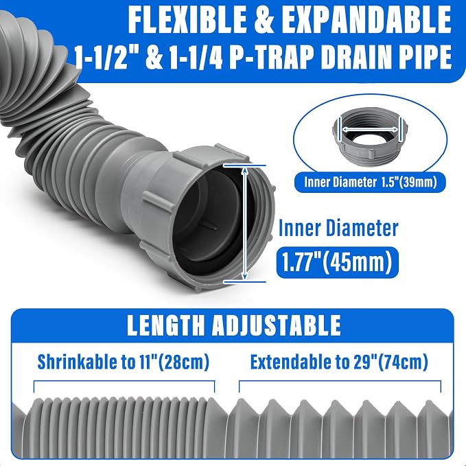 Cinsda 1-1/2" & 1-1/4" P-trap - Image 2