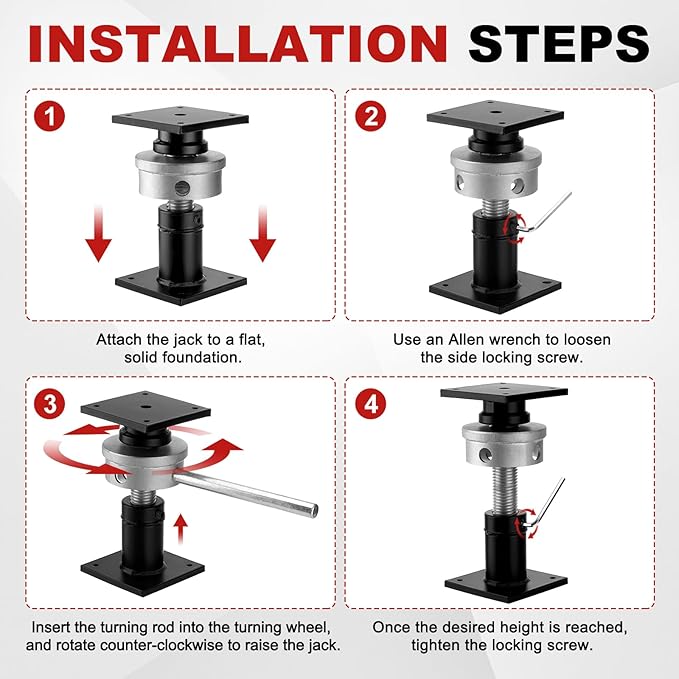 Screw Jacks Post Home Leveling, 9.5-15" House Floor Jacks, 046LBS | Heavy-Duty - Image 5
