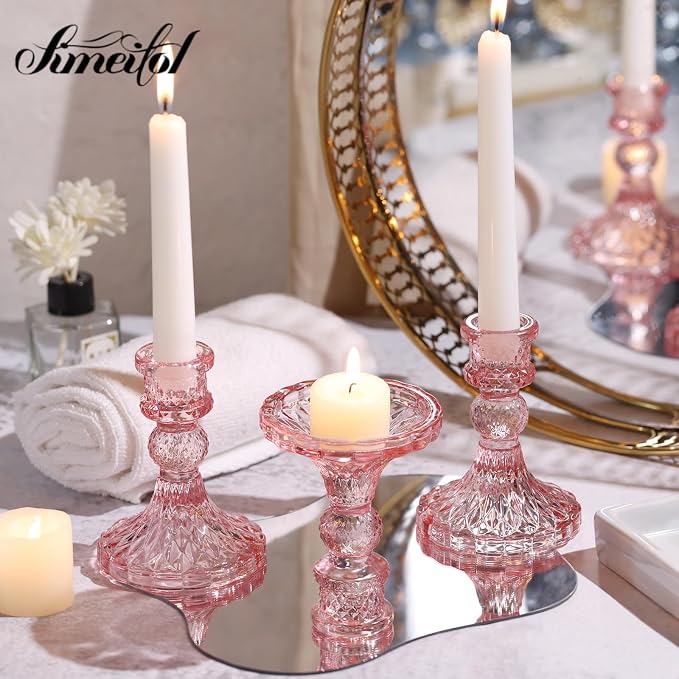 Glass Candle Holder Set of 12, Candle Stick Holder - Image 9