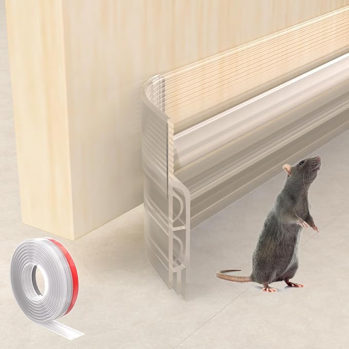 KNEELISA 78" Transparent Under Door Draft Stopper Interior by KNEELISA