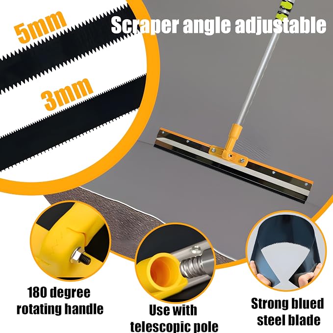 Self Leveling Cement Tool Kit, Epoxy Floor Kit, Self-Leveling Rake, Spike Shoes - Image 3
