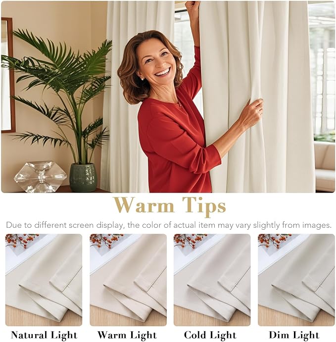 H.VERSAILTEX Back Tab Curtains 102 Inch Long - Image 3