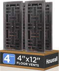Howeall 4x12 Inches 4 Pack Heavy Duty Walkable Floor Register by Howeall