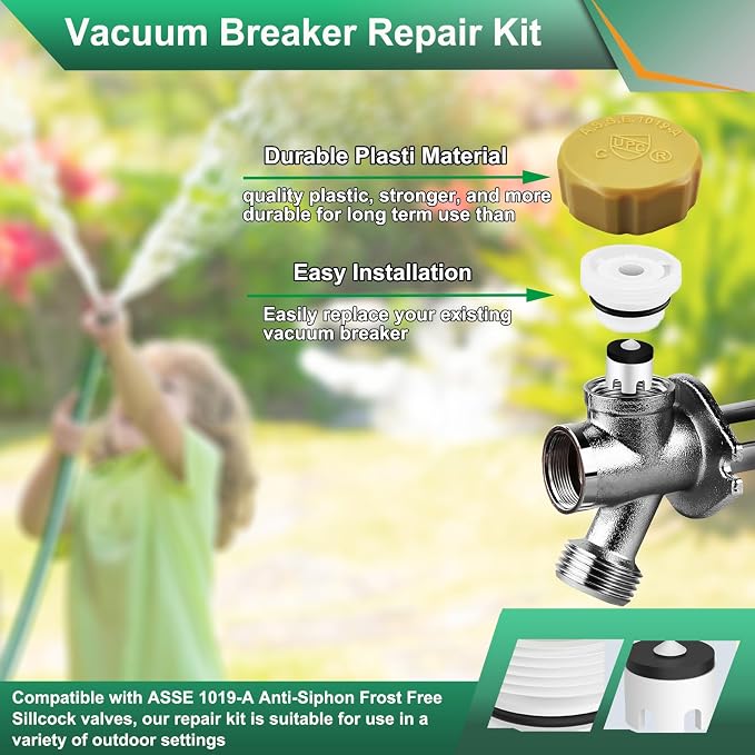 Vacuum Breaker Repair Kit, Anti-Siphon Frostproof Faucet Valve Hose Faucet - Image 3