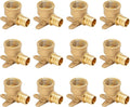 12-Pack 3/4 Inch PEX Drop Ear Elbow, Brass | 3/4" PEX-B x 3/4" Female Pipe by SUNGATOR