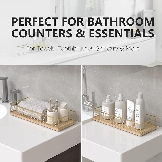 Toilet Paper Storage Basket, Narrow Bathroom Countertop Organizer, Iron Metal - Image 4