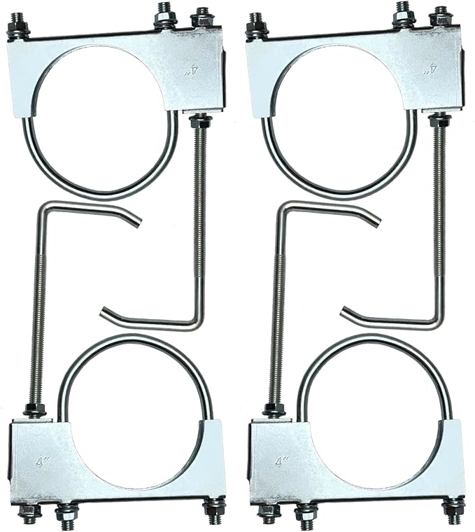 4" Exhaust Clamp With Hanger One-Piece Muffler Hanger, Corrosion Resistant by CAROTUPY
