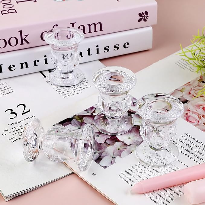 Glass Taper Candle Holder Set of 12 - Image 6