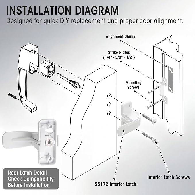 Storm & Screen Door Latch Replacement Kit - Image 7