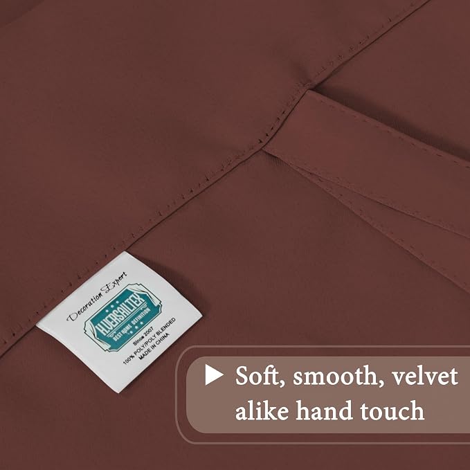 H.VERSAILTEX Blackout Tie Up Curtain 2 Panels Thermal Insulated Window Shade - Image 9