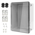 LeMotech Electrical Box, IP67 Waterproof Hinged Clear Cover Stainless Steel by LeMotech