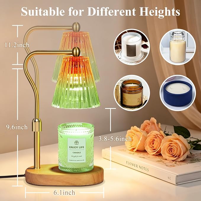 Red Green Candle Warmer Lamp - Image 3