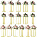 23.6inch 16 pcs Column Vases Gold Centerpieces by MEISHAONV