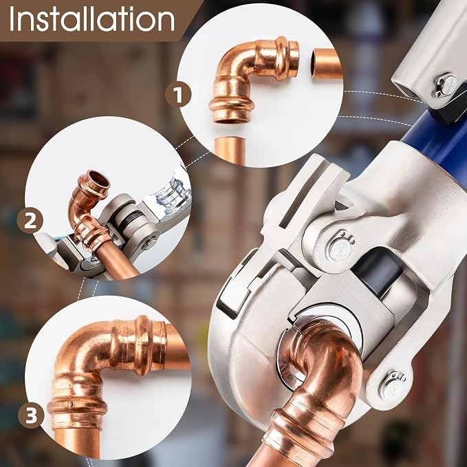 Copper Press Fittings 1/2 inch Kit w/6pk 1/2" Copper Coupling&6pk 90 Elbow | - Image 6