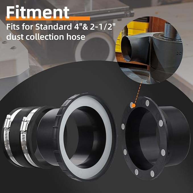 4"&2.5" Magnetic Dust Collection Fittings - Image 5